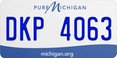 MI license plate DKP4063