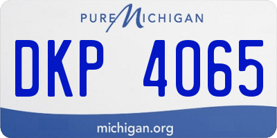 MI license plate DKP4065