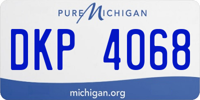 MI license plate DKP4068