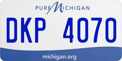 MI license plate DKP4070