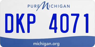 MI license plate DKP4071