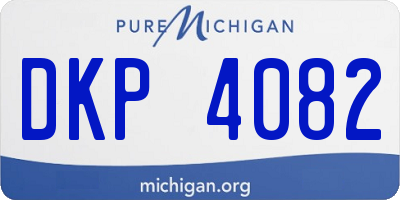 MI license plate DKP4082
