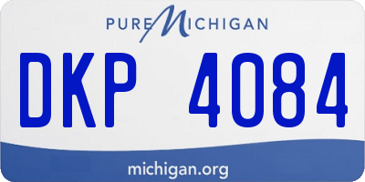 MI license plate DKP4084