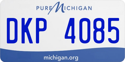 MI license plate DKP4085