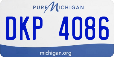 MI license plate DKP4086
