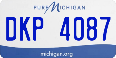 MI license plate DKP4087