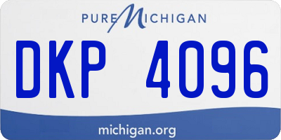 MI license plate DKP4096