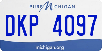 MI license plate DKP4097