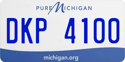 MI license plate DKP4100