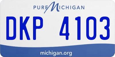 MI license plate DKP4103
