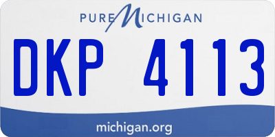 MI license plate DKP4113
