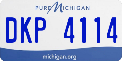 MI license plate DKP4114
