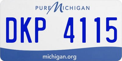 MI license plate DKP4115