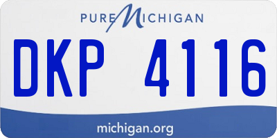 MI license plate DKP4116