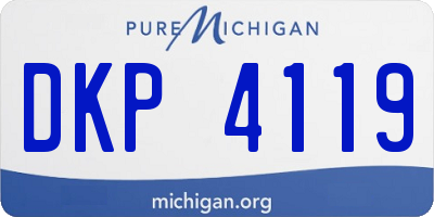 MI license plate DKP4119