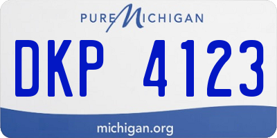 MI license plate DKP4123