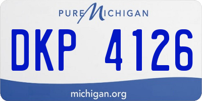 MI license plate DKP4126