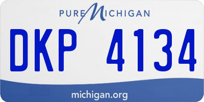MI license plate DKP4134