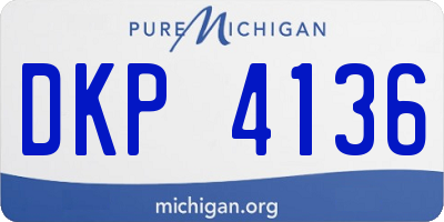 MI license plate DKP4136