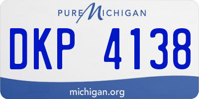 MI license plate DKP4138
