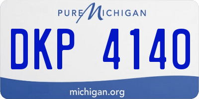 MI license plate DKP4140