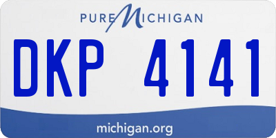 MI license plate DKP4141