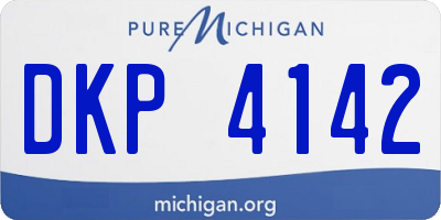MI license plate DKP4142