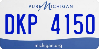 MI license plate DKP4150