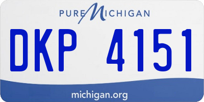 MI license plate DKP4151