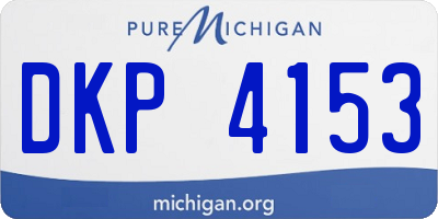 MI license plate DKP4153
