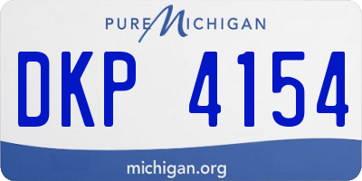 MI license plate DKP4154