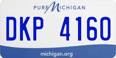 MI license plate DKP4160