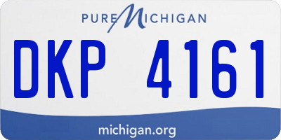MI license plate DKP4161