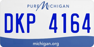 MI license plate DKP4164