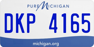 MI license plate DKP4165