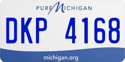 MI license plate DKP4168