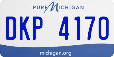 MI license plate DKP4170