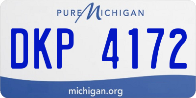 MI license plate DKP4172