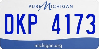 MI license plate DKP4173