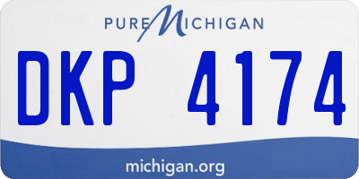MI license plate DKP4174