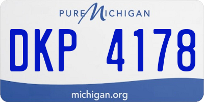 MI license plate DKP4178