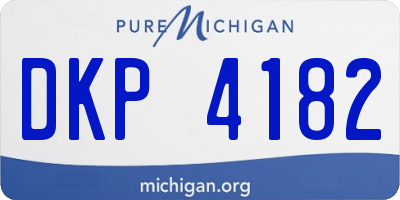 MI license plate DKP4182