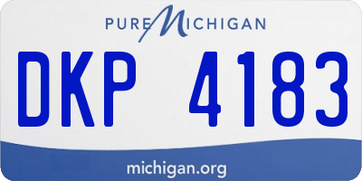 MI license plate DKP4183