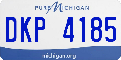 MI license plate DKP4185