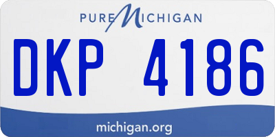 MI license plate DKP4186