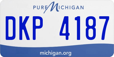 MI license plate DKP4187