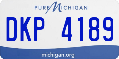 MI license plate DKP4189