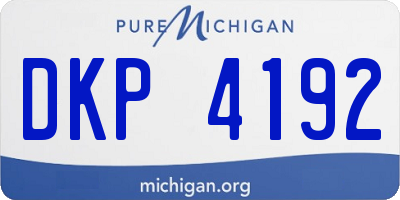 MI license plate DKP4192