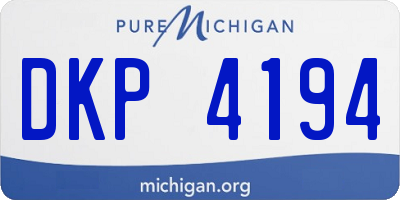 MI license plate DKP4194