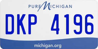 MI license plate DKP4196